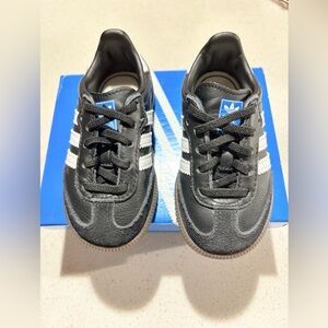 Adidas Kids Black and White Sneakers